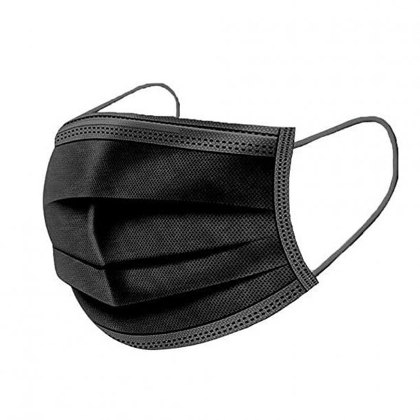 <img src=Μάσκα Προστασίας Προσώπου Μιας Χρήσης 3 ply-50 τεμ alt=Σε μαύρο χρώμα>