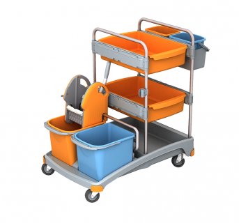 Housekeeping cleaning cart SS012
