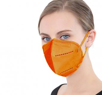 Μάσκα Προστασίας Μιας Χρήσης FFP2 NR Πορτοκαλί 20 τεμ