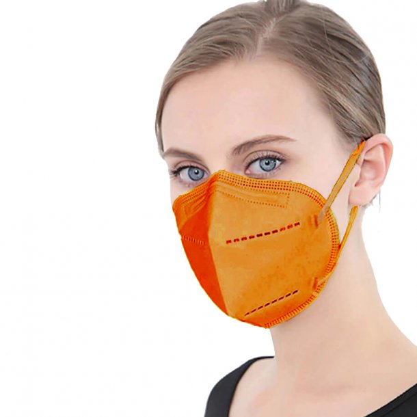 Μάσκα Προστασίας Μιας Χρήσης FFP2 NR Πορτοκαλί 20 τεμ