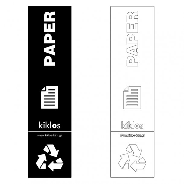 Recycle vinyl sticker PAPER-White