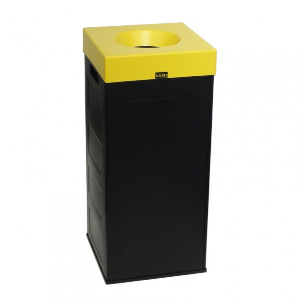 Recycling bin black CUBO RECYCLING 70lt with colored lid-Mango